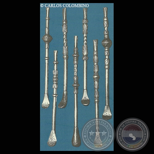 BOMBILLAS DE PLATA. SIGLO XIX - COLECCIÓN FUNDACIÓN CARLOS COLOMBINO LAILLA