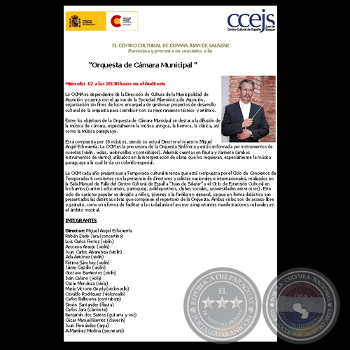 “Orquesta de Cámara Municipal” - Concierto