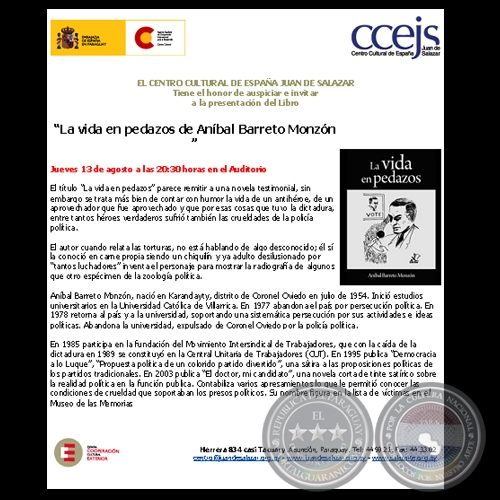 “La vida en pedazos" - Presentación de libro