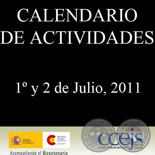 VIERNES 1º y SABADO 2 DE JULIO, 2011