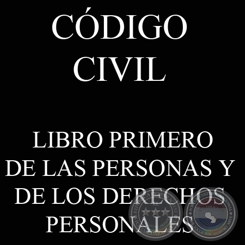 CÓDIGO CIVIL - LEY N° 1.183 - LIBRO I: DE LAS PERSONAS Y DE LOS DERECHOS PERSONALES 