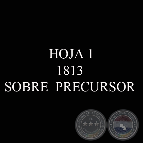 1813 - SOBRE  PRECURSOR con marca en rojo PARAGUAY