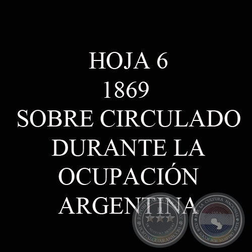 1869 - SOBRE CIRCULADO DESDE HUMAITA A BS AIRES - DURANTE LA OCUPACIÓN ARGENTIN 
