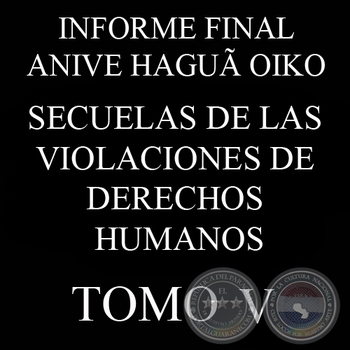SECUELAS DE LAS VIOLACIONES DE DERECHOS HUMANOS - INFORME FINAL - TOMO 5 - COMISIÓN DE VERDAD Y JUSTICIA, PARAGUAY