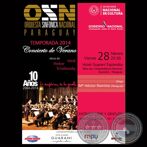 CONCIERTO DE VERANO 2014 - ORQUESTA SINFÓNICA NACIONAL