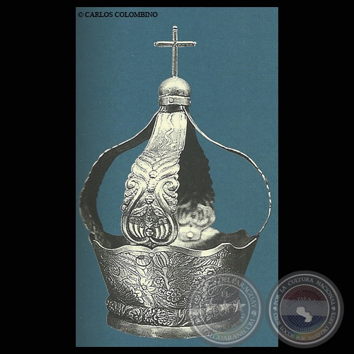 CORONA DE PLATA REPUJADA Y CINCELADA. SIGLO XVIII - COLECCIÓN FUNDACIÓN CARLOS COLOMBINO LAILLA 