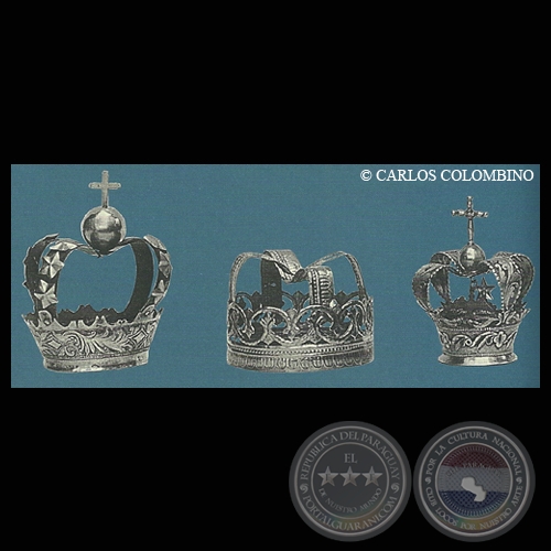 CORONAS DE PLATA DE IMÁGENES RELIGIOSAS. SIGLO XIX - COLECCIÓN FUNDACIÓN CARLOS COLOMBINO LAILLA