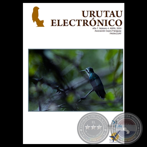 EL URUTAU ELECTRÓNICO - ABRIL 2009 - AÑO 7, NÚMERO 4 - ASOCIACIÓN GUYRA PARAGUAY