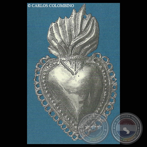 EXVOTO. CORAZÓN DE PLATA. SIGLO XVIII - COLECCIÓN FUNDACIÓN CARLOS COLOMBINO LAILLA 