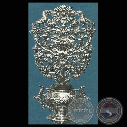 FLORERO CINCELADO DE PLATA, MISIONES JESUÍTICAS. SIGLO XVIII - MUSEO DE LA CATEDRAL. ASUNCIÓN