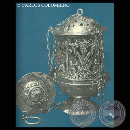 INCENSARIO DE PLATA LABRADA Y REPUJADA, c. 1750 - COLECCIÓN FUNDACIÓN CARLOS COLOMBINO LAILLA
