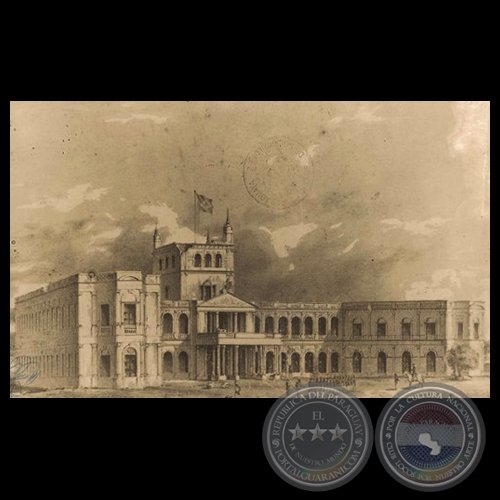 PALACIO DE LÓPEZ BOMBARDEADO, OCUPADO POR EL EJÉRCITO ALIADO