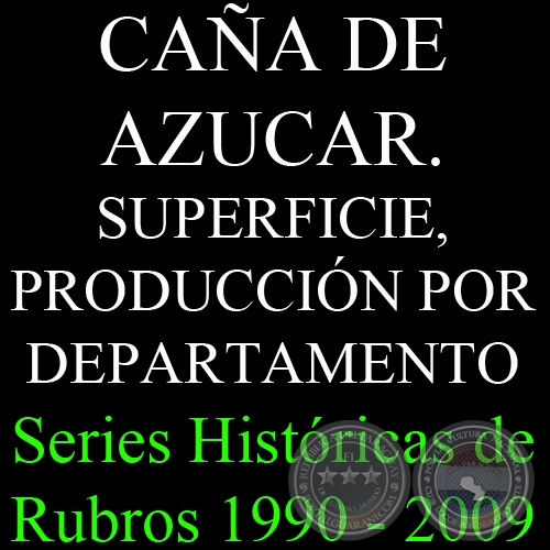 CAÑA DE AZUCAR. SUPERFICIE, PRODUCCIÓN POR DEPARTAMENTO 1990 - 2009