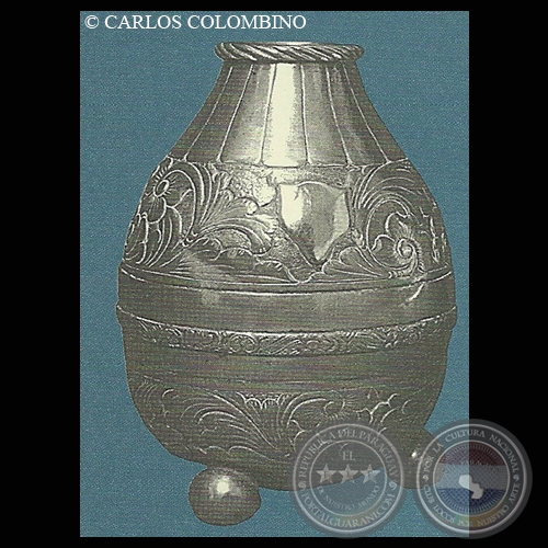 MATE DE PLATA CON DISEÑOS FLORALES. SIGLO XIX - COLECCIÓN FUNDACIÓN CARLOS COLOMBINO LAILLA