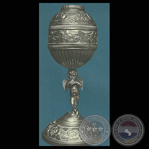 MATE ESFEROIDAL. ASTÍL: UN QUERUBÍN EN PLATA. SIGLO XIX - COLECCIÓN FUNDACIÓN CARLOS COLOMBINO LAILLA