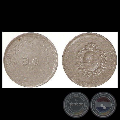 MO 2 – 4 CENTÉSIMOS – 1870 (Moneda resellada: PM 6 – 4 CENTÉSIMOS – 1870)