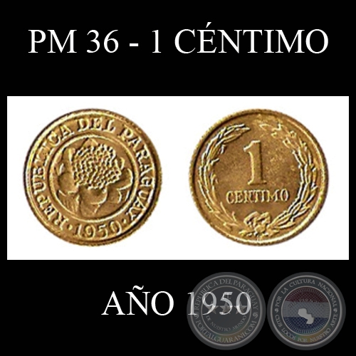 PM 36 - 1 CÉNTIMO - AÑO 1950