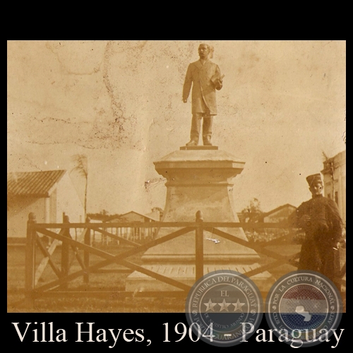 MONUMENTO A BENJAMÍN ACEVAL - VILLA HAYES 1904 - TARJETA POSTAL DEL PARAGUAY 