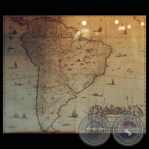 PLANO DE AMÉRICA MERIDIONAL, SIGLO XVII