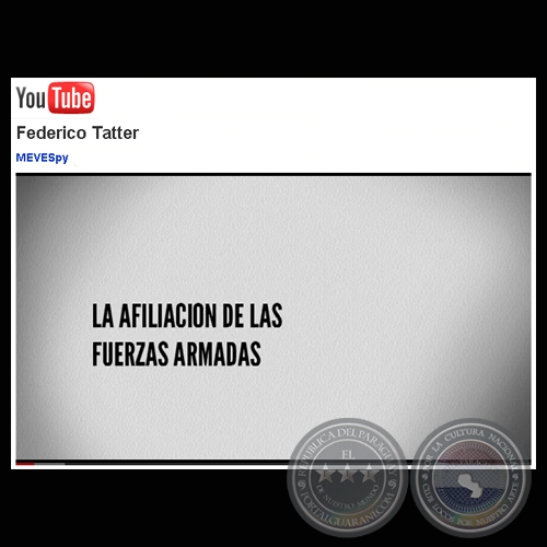 LA AFILIACIÓN DE LAS FUERZAS ARMADAS - TESTIMONIO DE FEDERICO TATTER