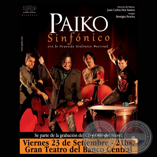 PAIKO SINFÓNICO, LA OSN Y EL GRUPO PAIKO SE UNEN PARA OFRECER UN ÚNICO ESPECTÁCULO 