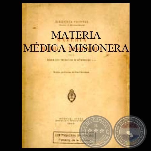 MATERIA MDICA MISIONERA - Por el HERMANO PEDRO DE MONTENEGRO