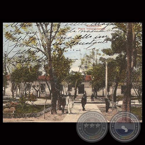 ASUNCIÓN, PLAZA INDEPENDENCIA - Editores: JUAN QUELL y CARRÓN, Asunción