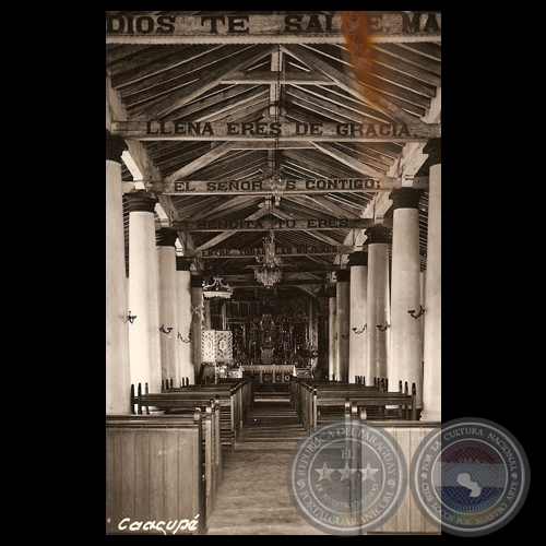 IGLESIA DE CAACUPÉ (INTERIOR-DEMOLIDA) - Fotografía de A.M. FRIEDRICH, Asunción