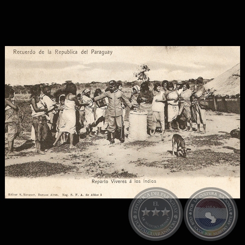 REPARTO VÍVERES A LOS INDIOS