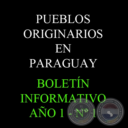 BOLETN INFORMATIVO DEL SICPY  - AO 1 - N 1 - PUEBLOS ORIGINARIOS EN PARAGUAY 