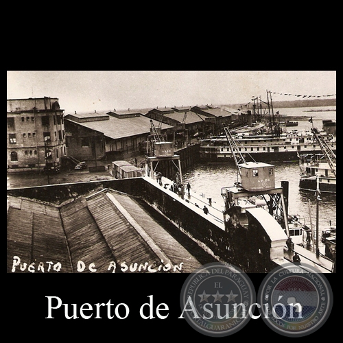 PUERTO DE ASUNCIÓN (DETALLE) - POSTAL DEL PARAGUAY