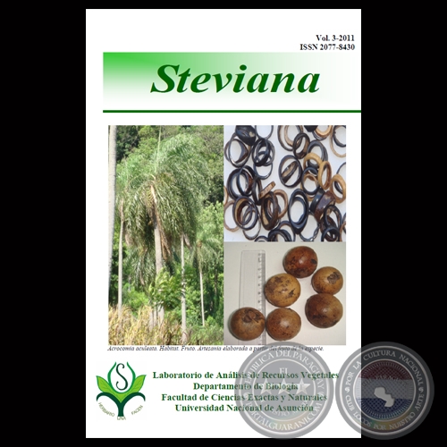 REVISTA STEVIANA - VOLUMEN 3  AO 2011 - FACULTAD DE CIENCIAS EXACTAS Y NATURALES