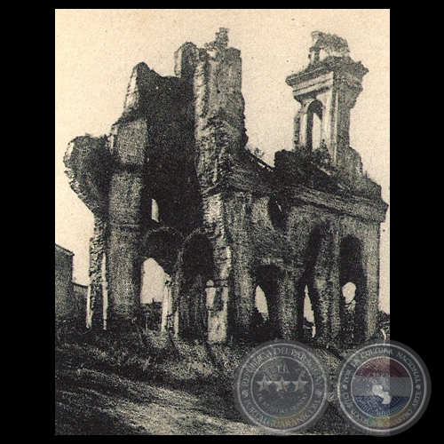 RUINAS DE LA GUERRA - HUMAITÁ - Editor: J.K. - TARJETA POSTAL DEL PARAGUAY 