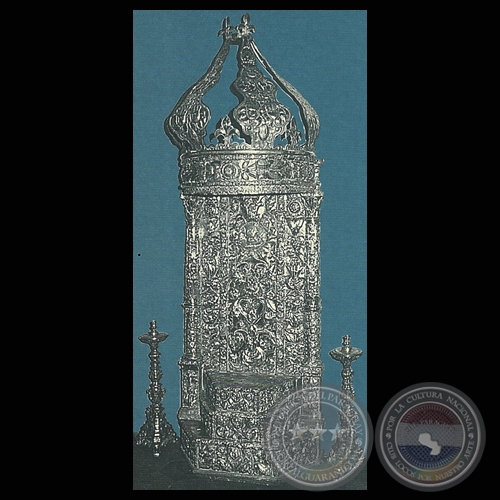 SACRA Y CANDELABROS DE PLATA. SIGLO XVIII - MUSEO DE LA CATEDRAL. ASUNCIÓN