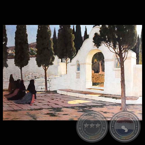 CALVARIO DE SAGUNTO, 1910 - Óleo de SANTIAGO RUSIÑOL