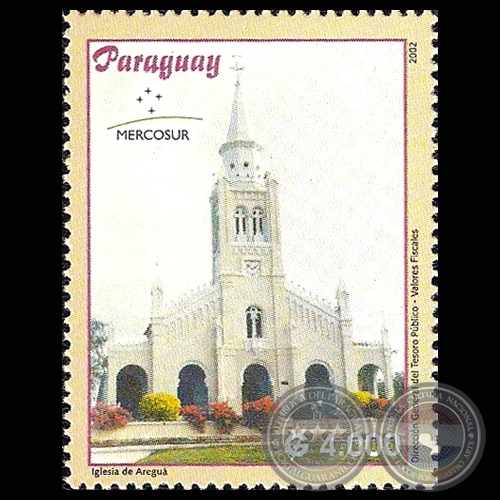 MERCOSUR 2002 - IGLESIA DE AREGUÁ (AÑO 2002 - SERIE 14)