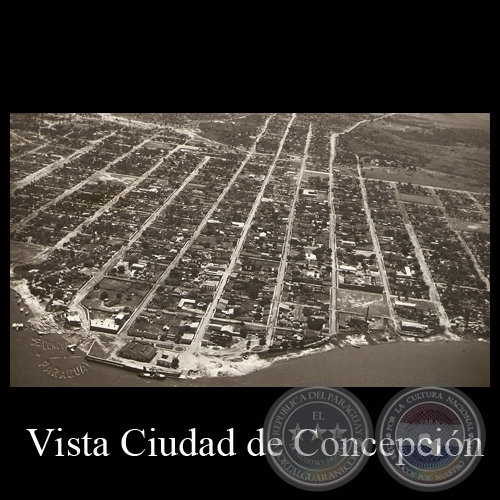VISTA AÉREA DE CONCEPCIÓN - Editor: M. Princigalli - TARJETA POSTAL DEL PARAGUAY 