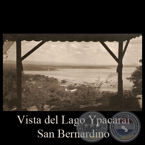 VISTA DEL LAGO YPACARAI DESDE SAN BERNARDINO - TARJETA POSTAL DEL PARAGUAY