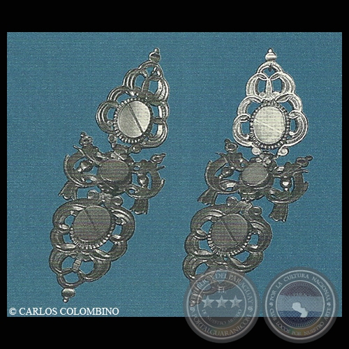 ZARCILLOS DE TRES PENDIENTES. SIGLO XIX - COLECCIÓN FUNDACIÓN CARLOS COLOMBINO LAILLA