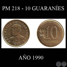 PM 218 - 10 GUARANÍES – AÑO 1990