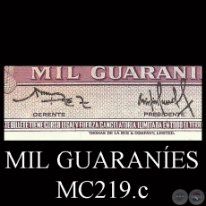 MIL GUARANES - MC219.c - FIRMA: OSCAR RODRGUEZ - CRISPINIANO SANDOVAL