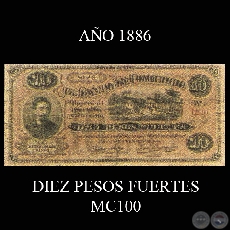 DIEZ PESOS FUERTES - MC100 - RARO