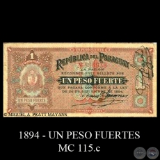 UN PESO FUERTE - MC115.c - FIRMA: FRANCISCO GUANES  LUIS PATRI