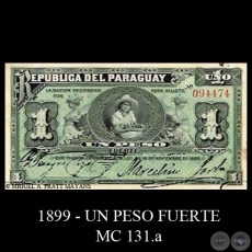 UN PESO FUERTE - MC131.a - FIRMA: GERNIMO PEREIRA CAZAL  MARCELINO JORBA