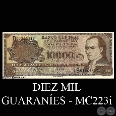 DIEZ MIL GUARANES - MC221.i - FIRMA: EDGAR ISIDRO CCERES VERA - EDGAR ANBAL GMEZ GINARD