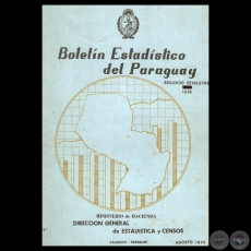 BOLETN ESTADSTICO DEL PARAGUAY - SEGUNDO SEMESTRE 1969