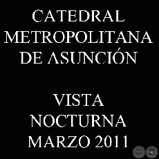 CATEDRAL METROPOLITANA - VISTA NOCTURNA, MARZO 2011