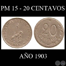 PM 15 - 20 CENTAVOS - AÑO 1903