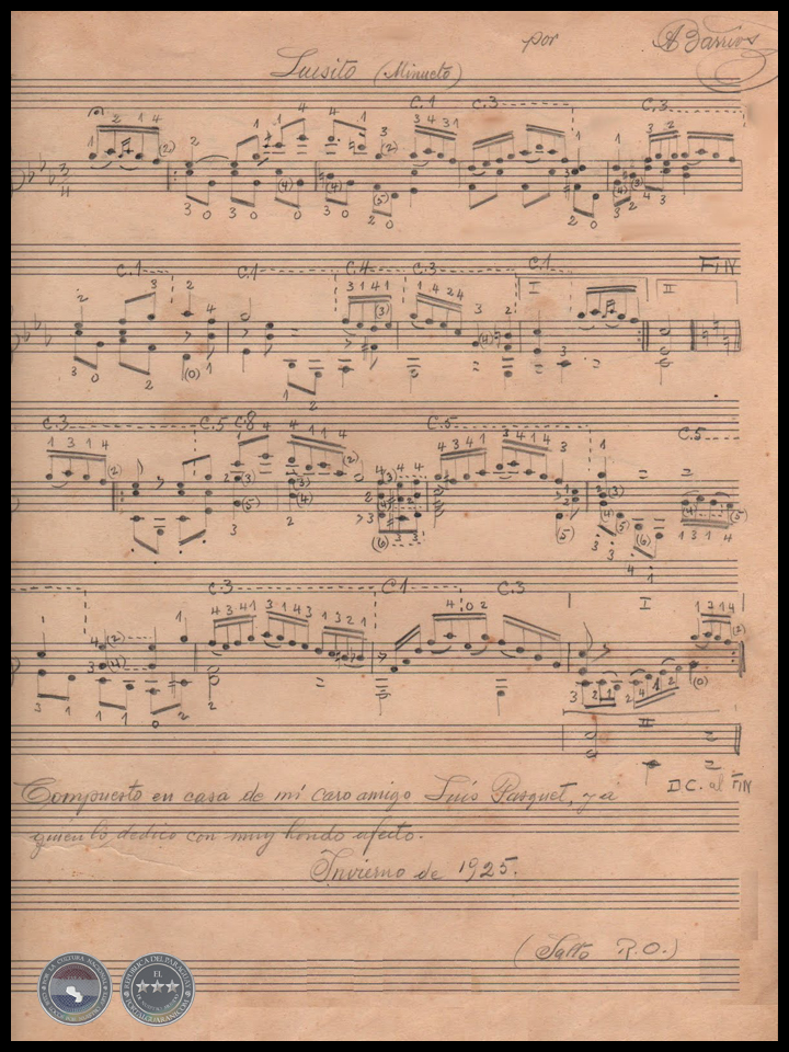 LUISITO - AGUSTIN PIO BARRIOS - AÑO 1925