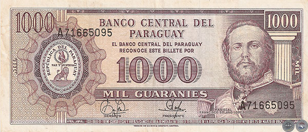 MIL GUARANÍES - NO CATALOGADO 2012 - FIRMA: EDGAR ISIDRO CÁCERES VERA - DIONISIO CORONEL